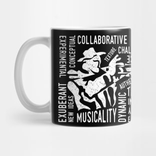 Creative Typographic Trumpet Player Concept Mug